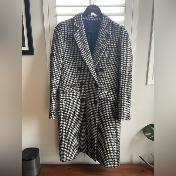 The Kooples - Mark Graphic Houndstooth wool coat - Picture 6 of 14